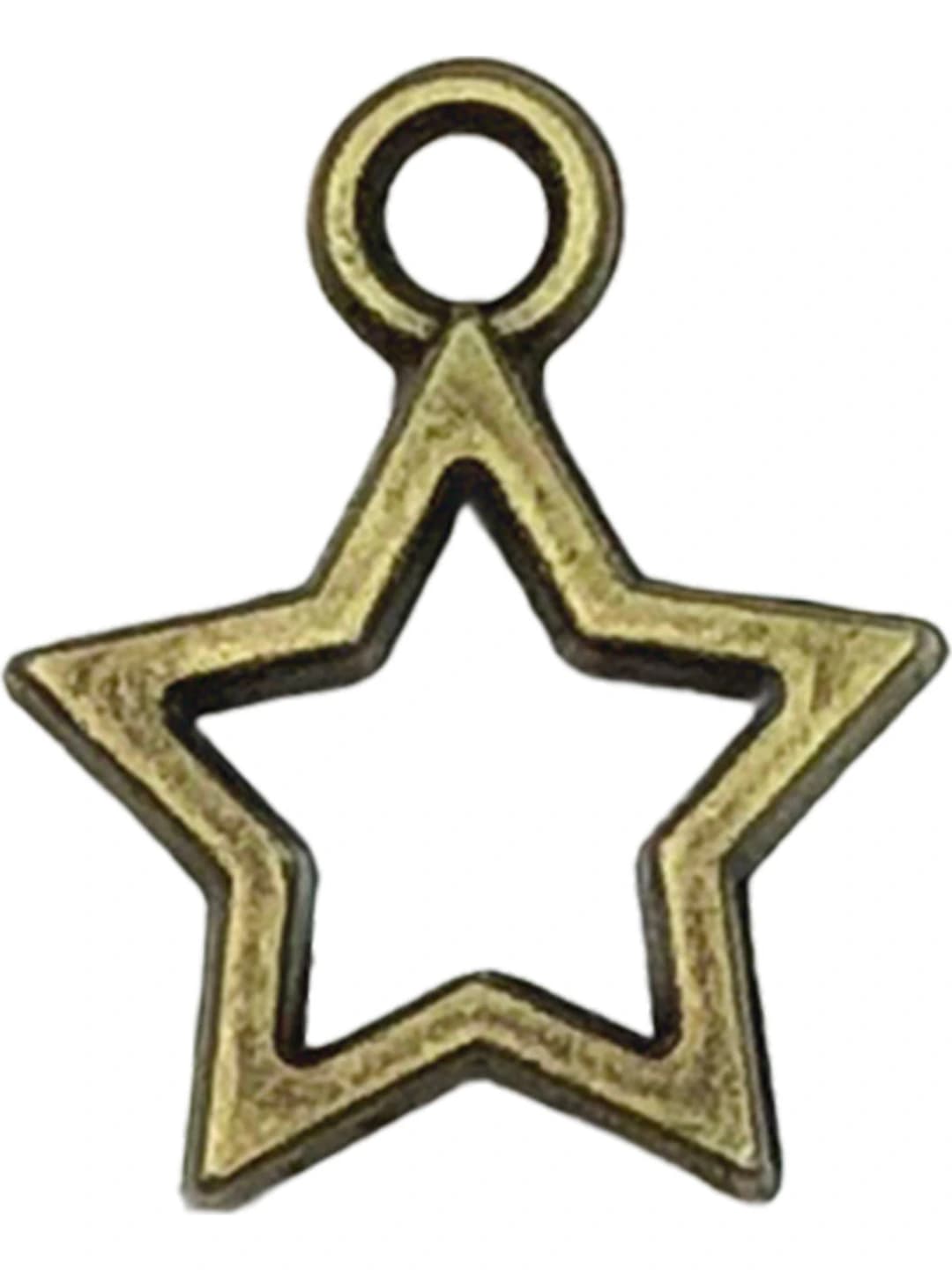 1 ta o'ymali besh burchakli yulduz, 12x14mm, 0.57g