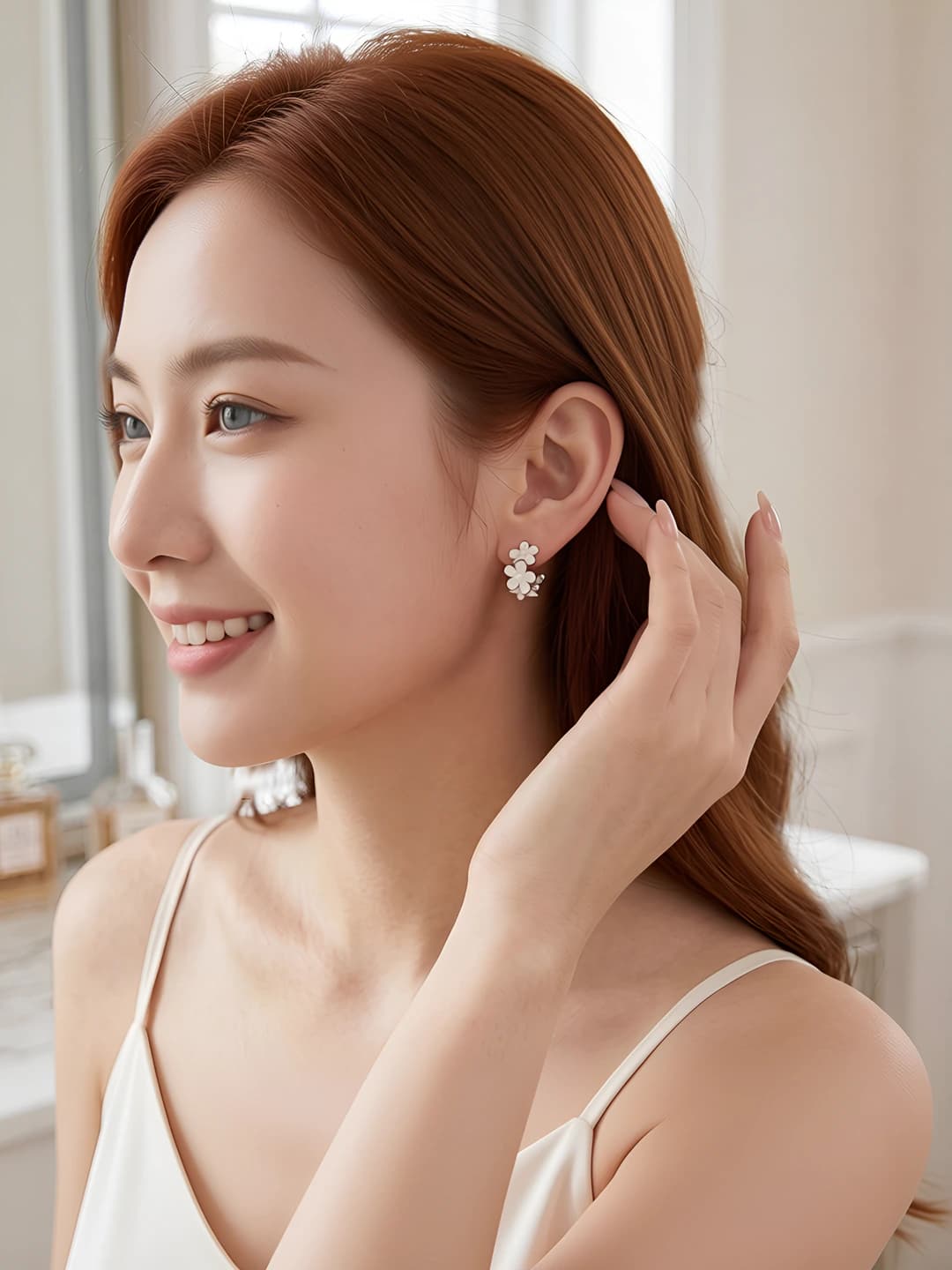 Stud earring, Alloy, Diameter 1.5 cm