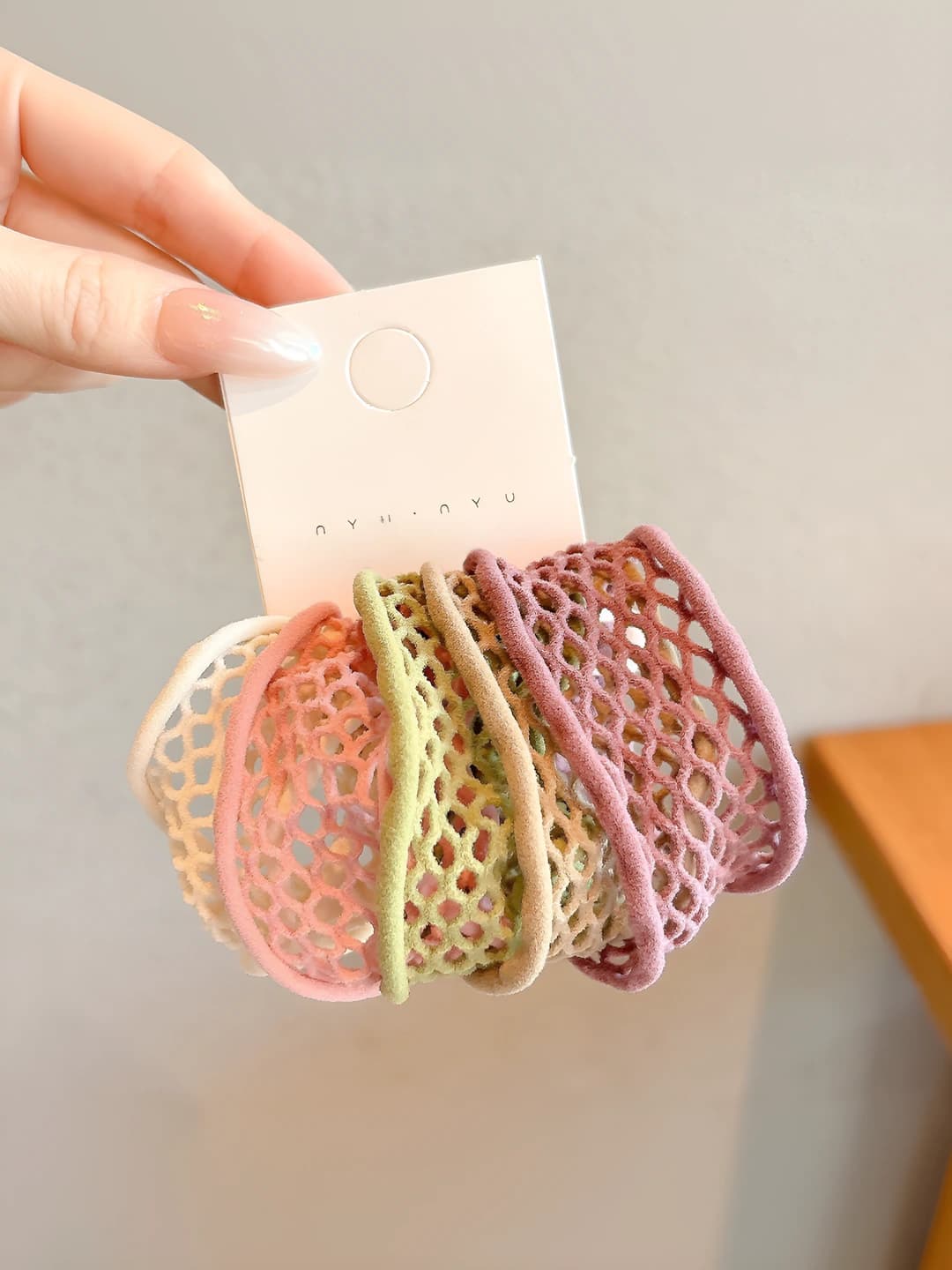 5# Light mesh hair tie - 5 pcs, ~6*3 cm