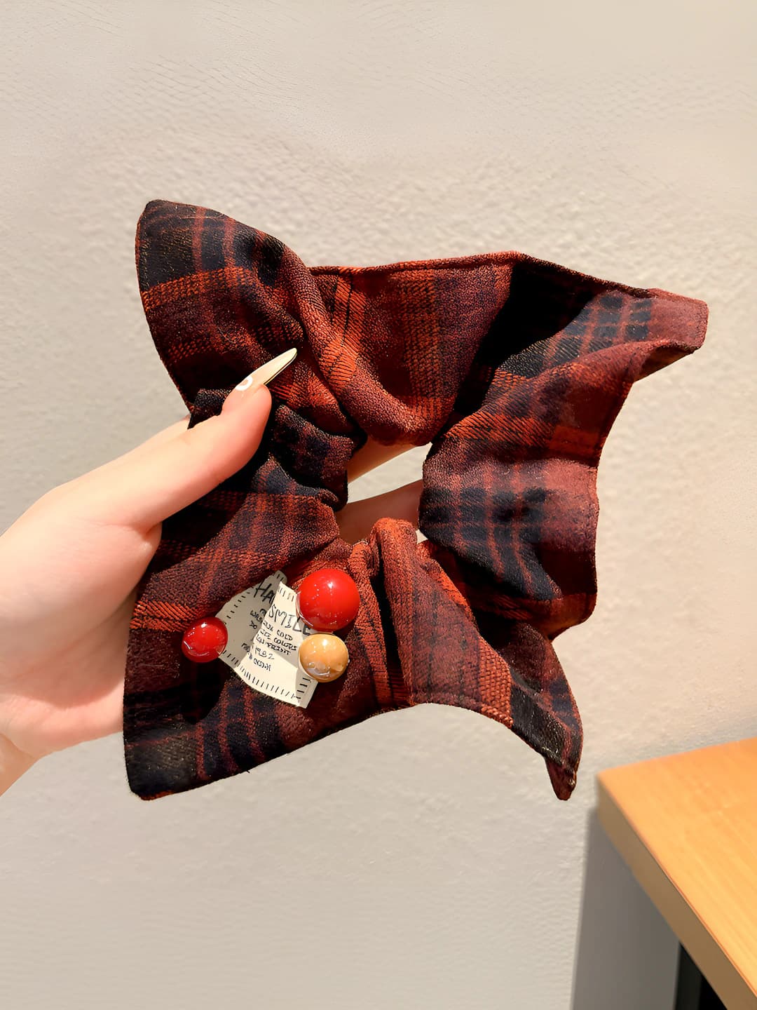 3# Red plaid 22 cm