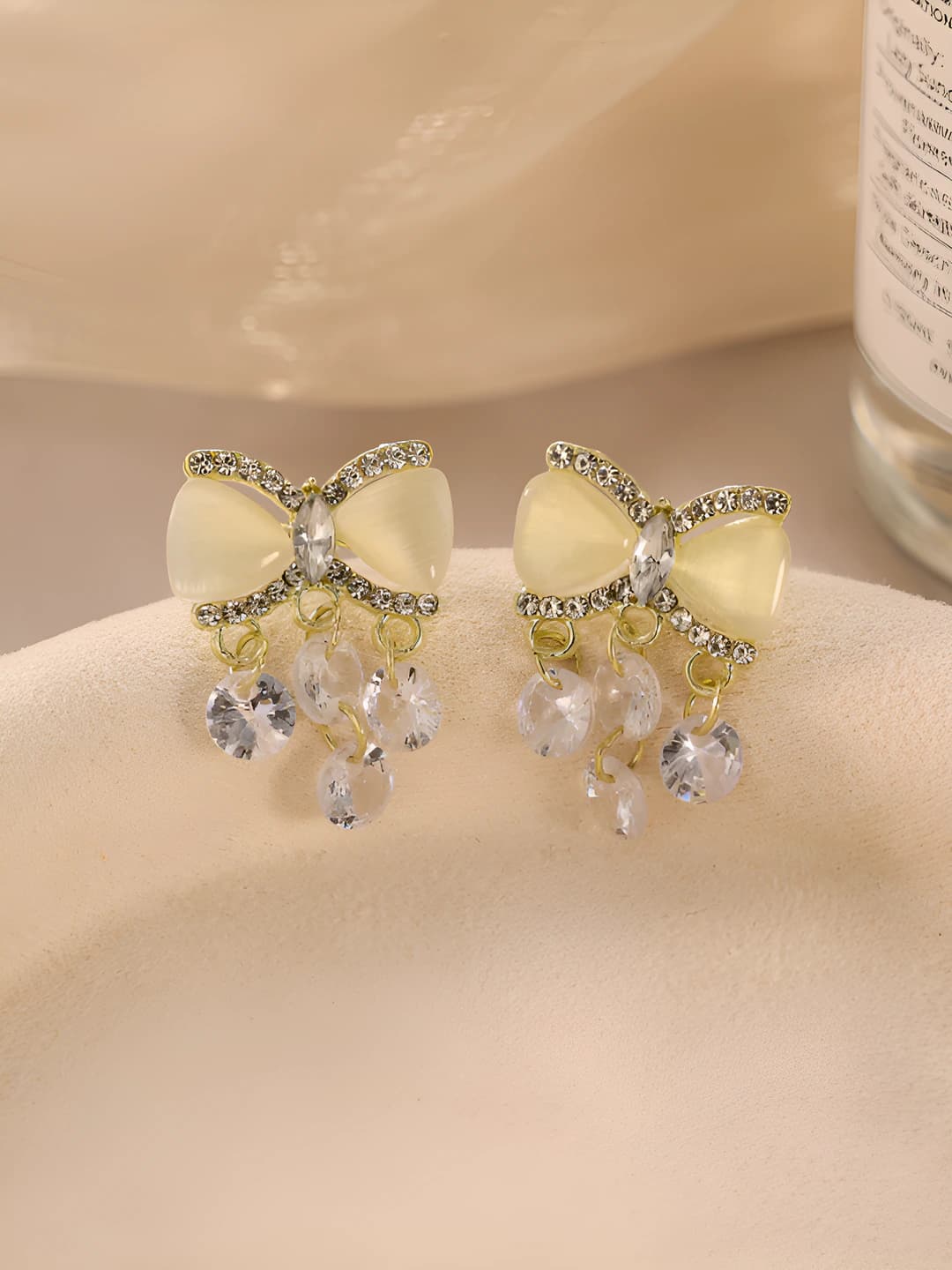 17# Tassel cat-eye ribbon earrings
