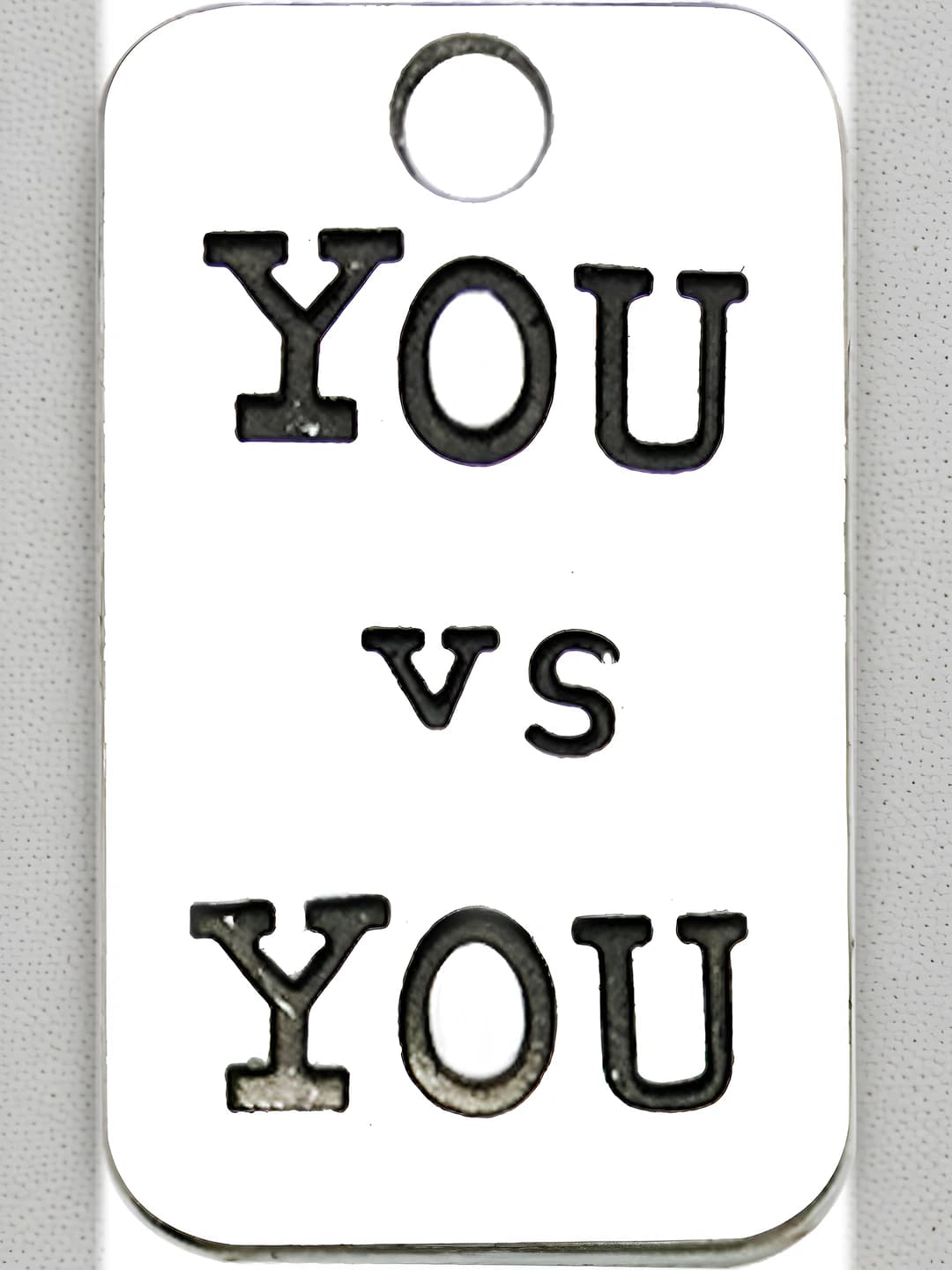 1 pc square 'YOUvsyou' letters 12x21mm-2.35g