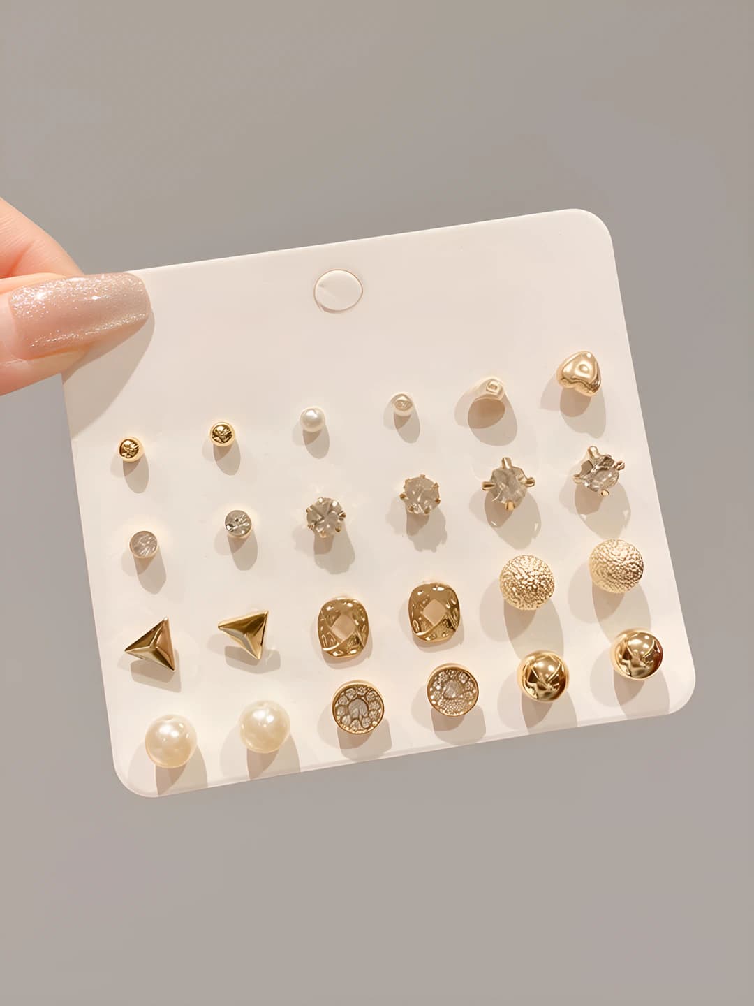 3# 12-piece set earrings Gold