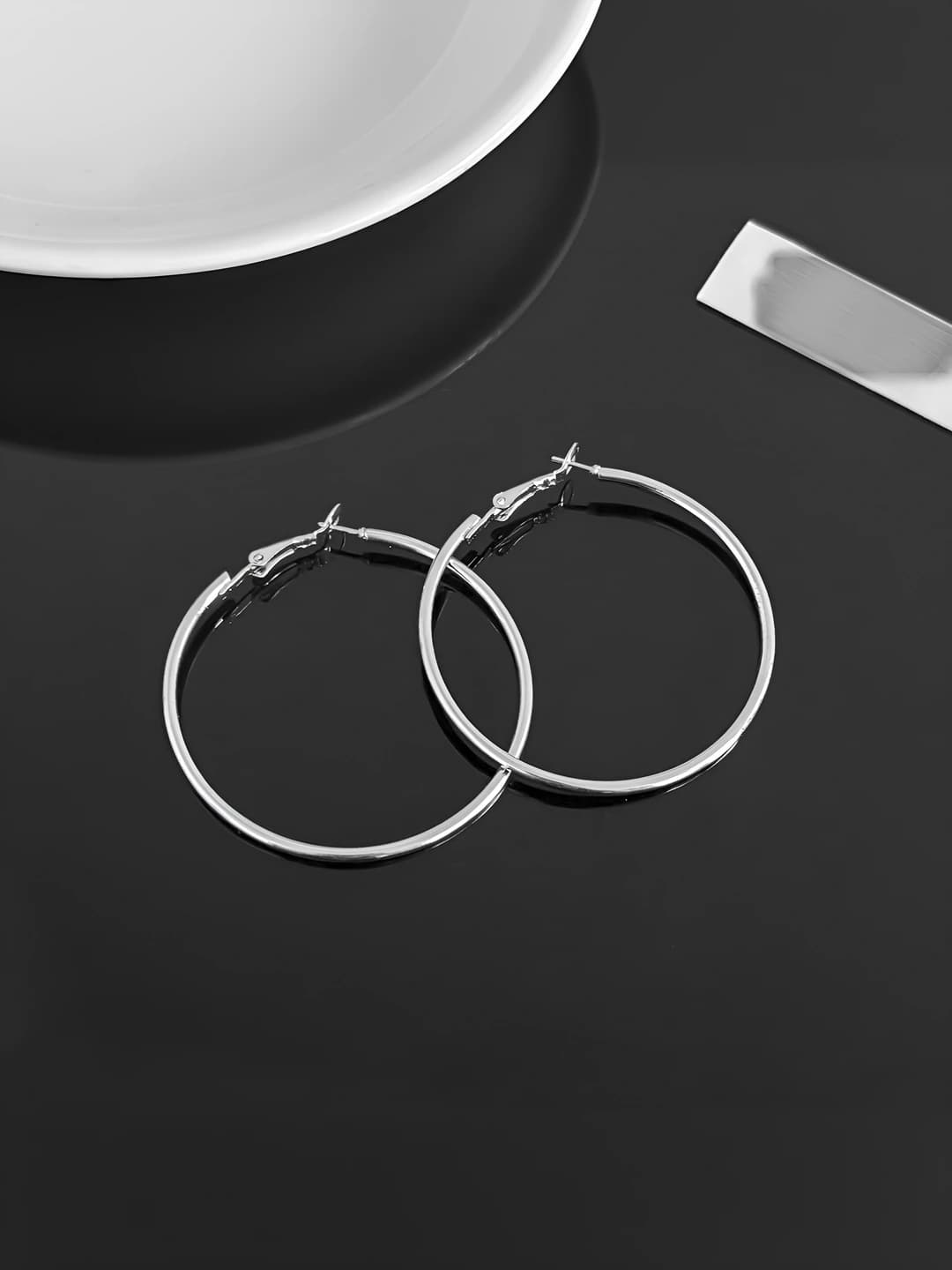 9# plain hoop earring 5cm-clip