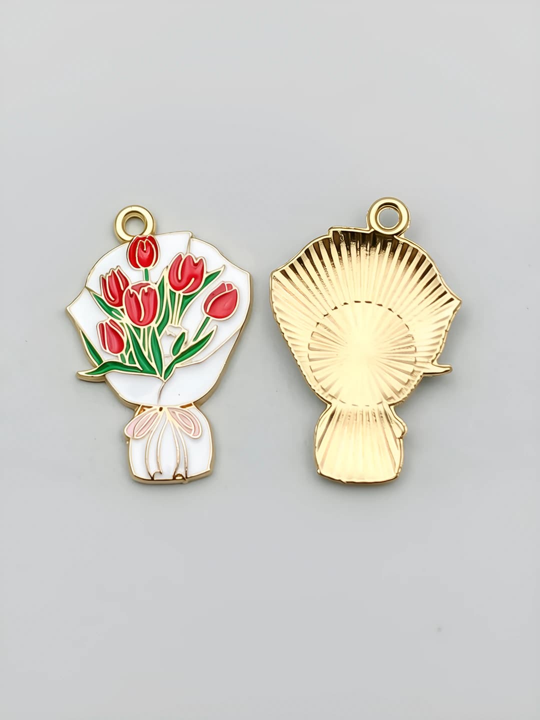 1 pc red hand flower 27x18mm-1.98g