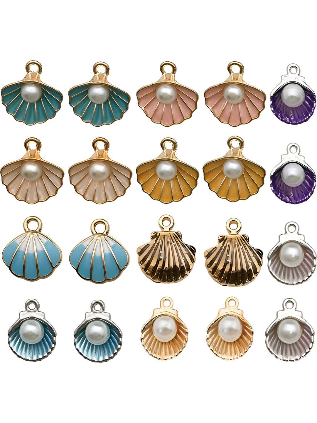 Mixed 20 ocean shells set - 10 types x 2 pcs - 21g - SN717