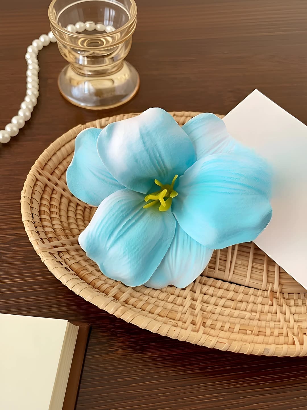 2# Tulpan side clip [Blue-white] 11 cm