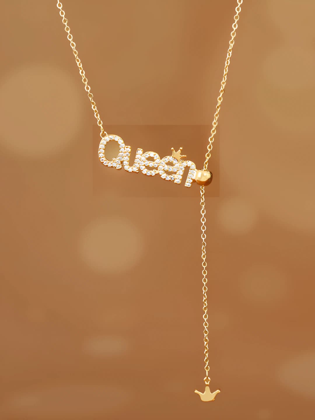 Женское кулон-ожерелье из титановой стали с бахромой и подвеской-короной Queen, 2026
