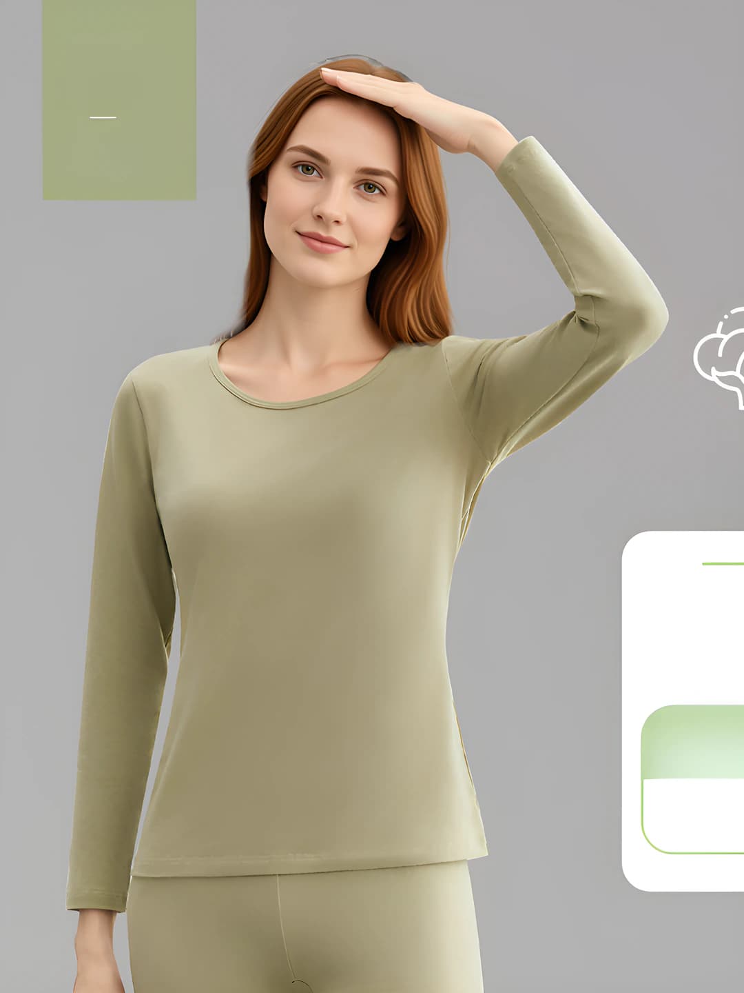 Women's top, matcha green