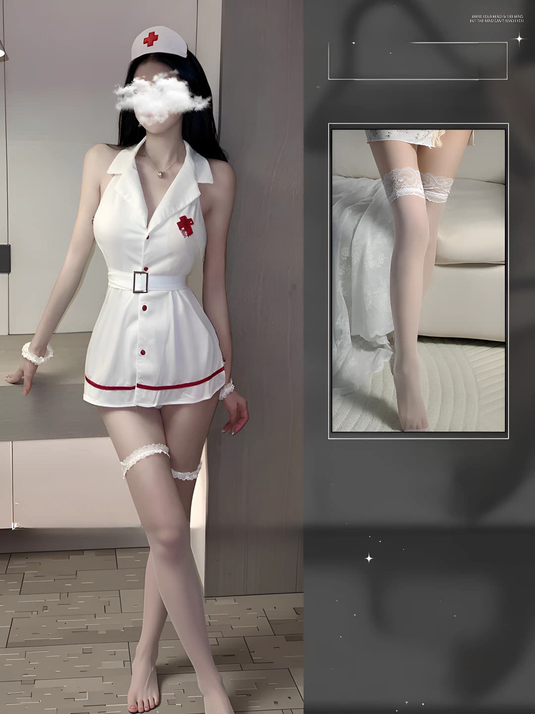 White + White Socks