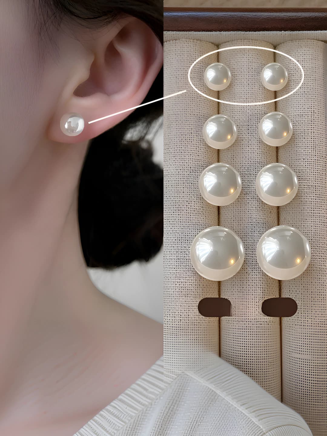 Pearl stud 8mm