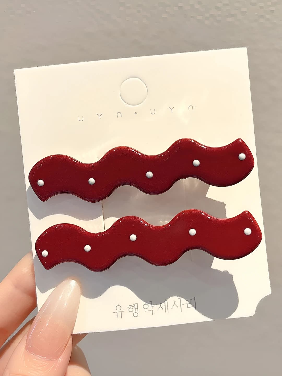 1# Dotted wavy variant [1 pair] 6.5 cm