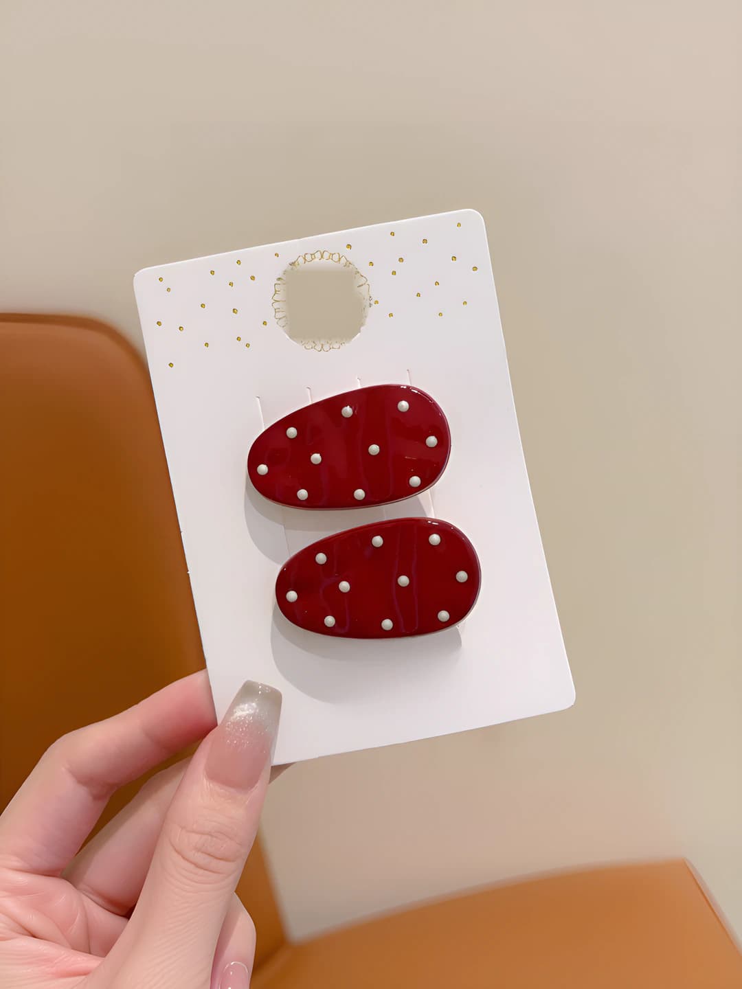 Bright red, 2 pcs, 4 cm