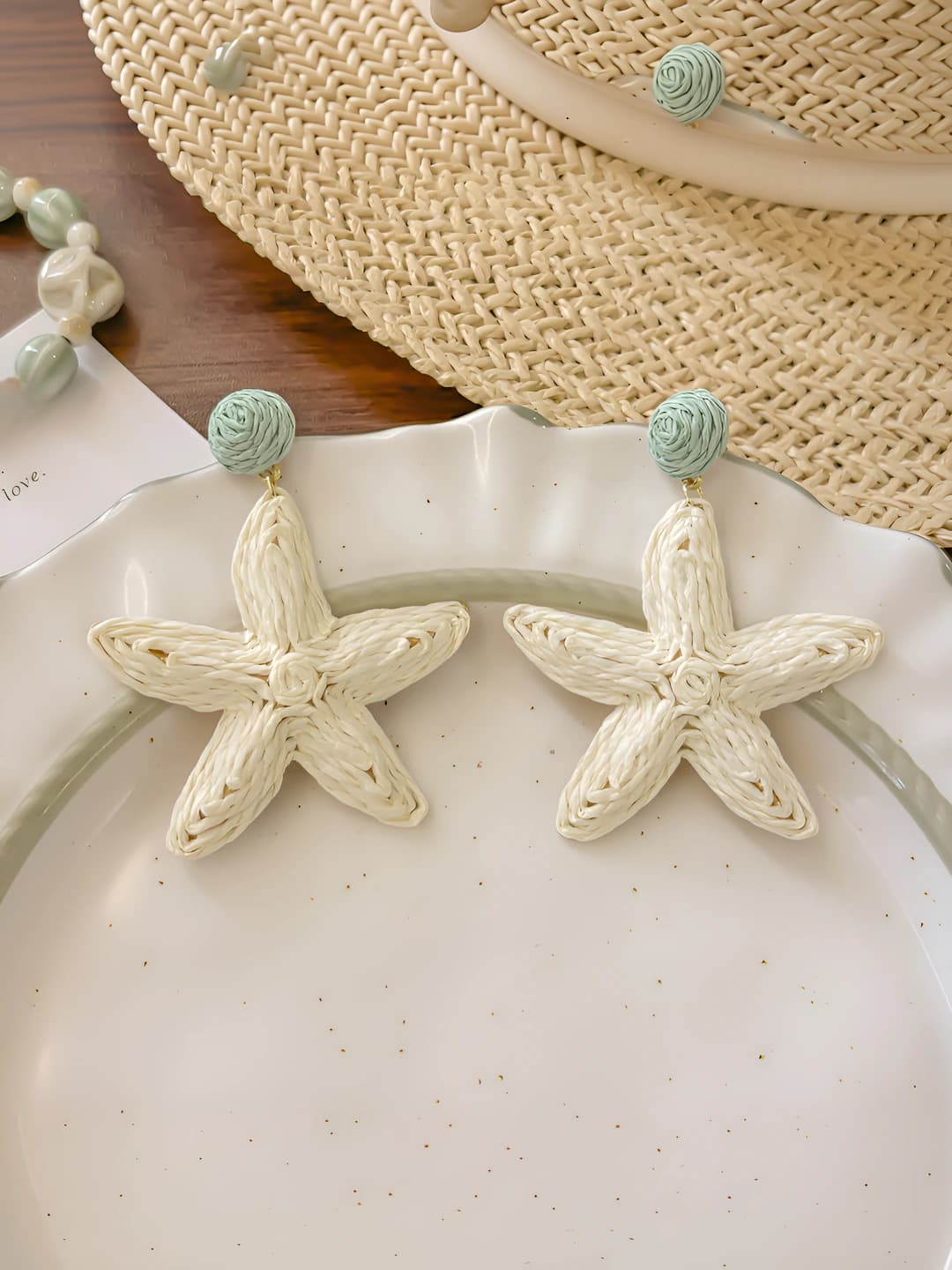 White starfish studs