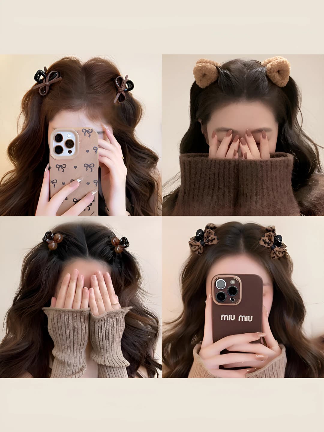 Women's hair clips and combs: style — light luxury, design element — large bangs claw clip, material — mixed material, processing technology — handmade