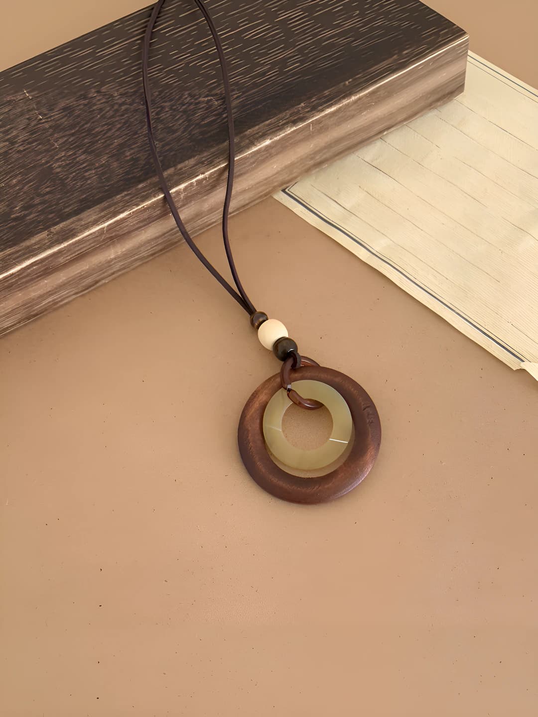 4# Necklace - Coffee - Green
