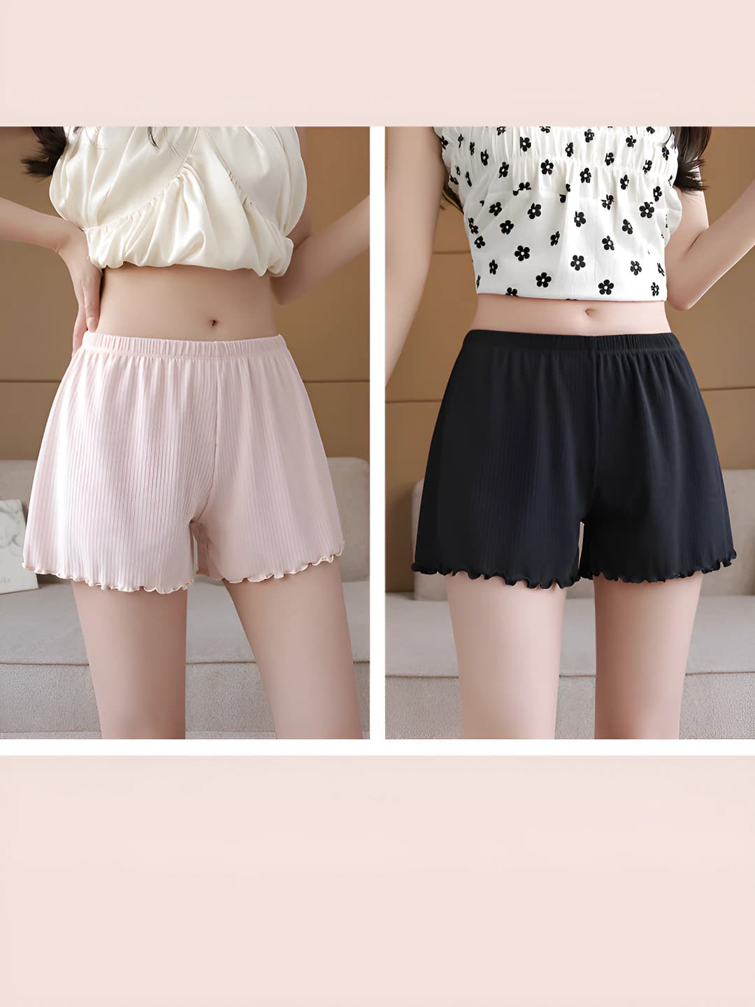 Qora + pushti, 2 dona