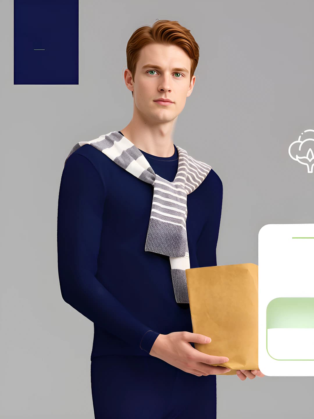 Men's top, ulan