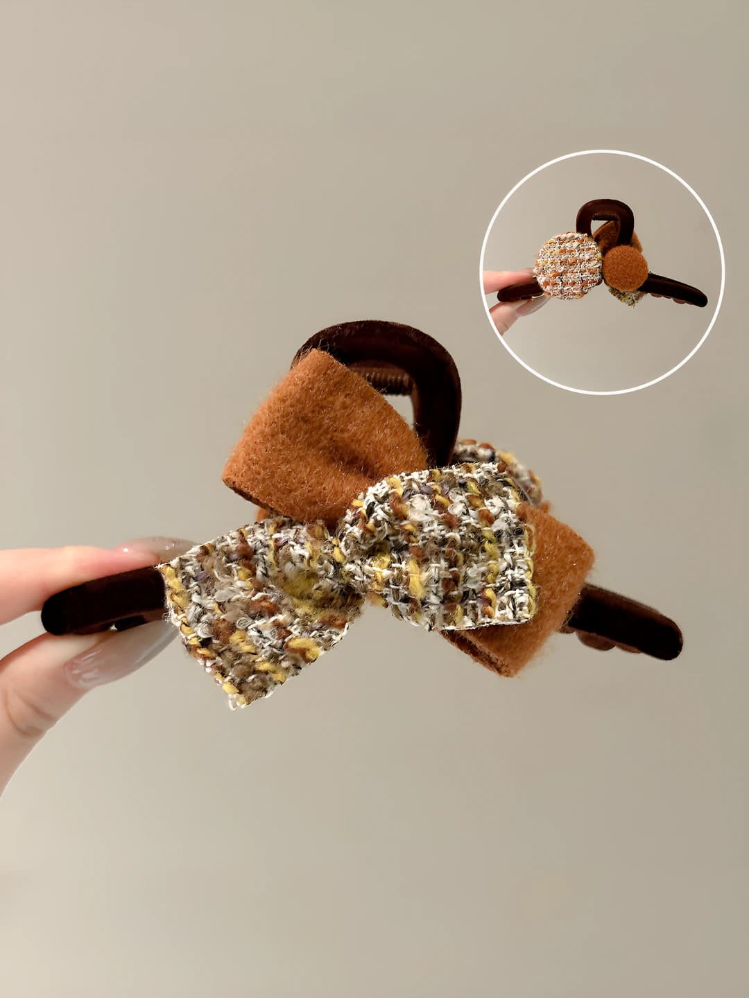 Caramel pumpkin bow 13 cm