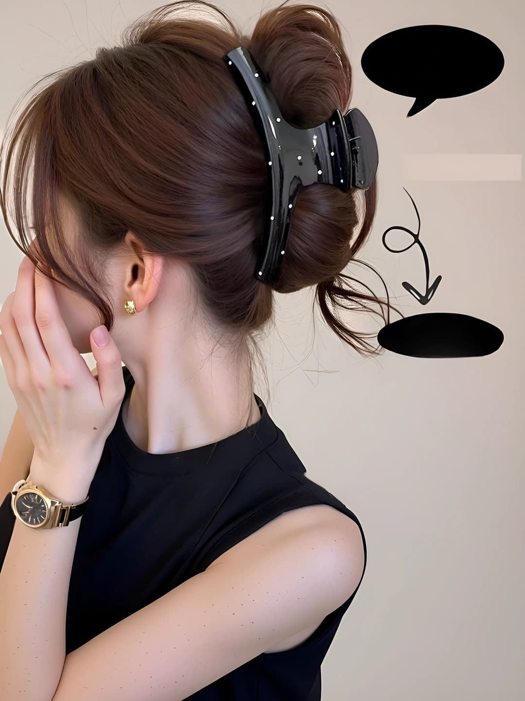 12# Dotted black- approx 15 cm