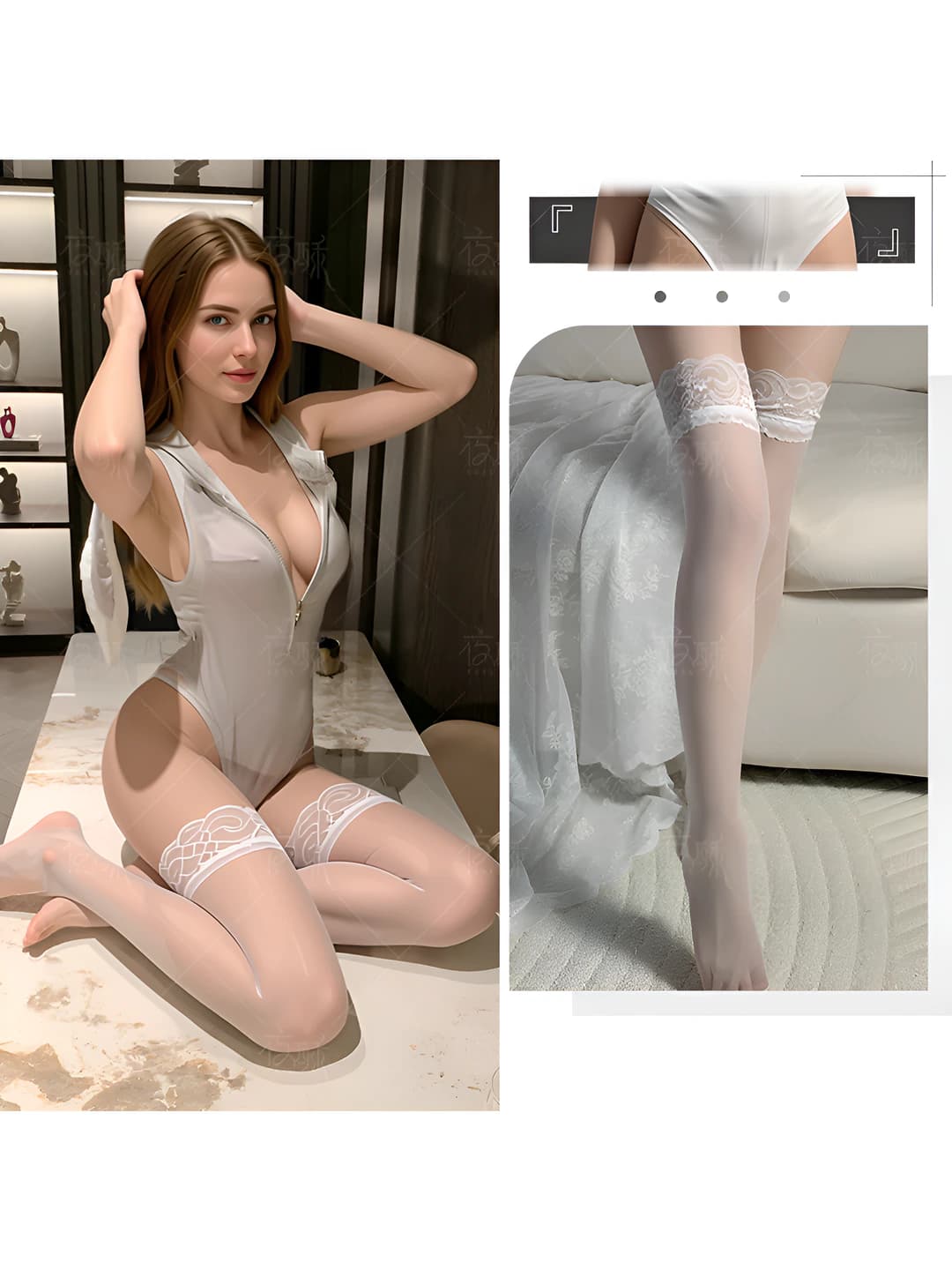 Bunny suit+White stockings