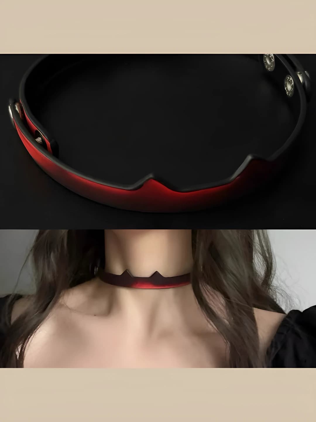 Qora-qizil 2 ta - choker sifatida