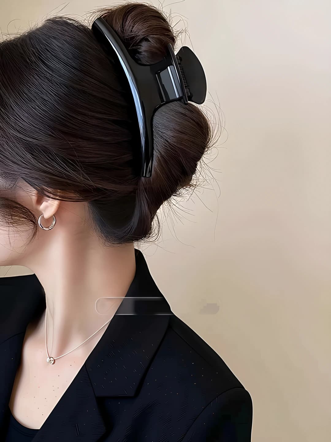 Black clip 15 cm
