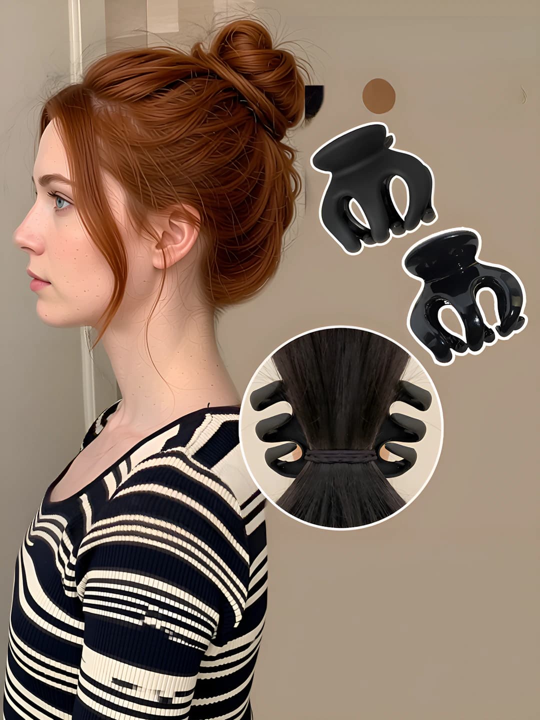 Women's hair clip in Korean style with pumpkin shape