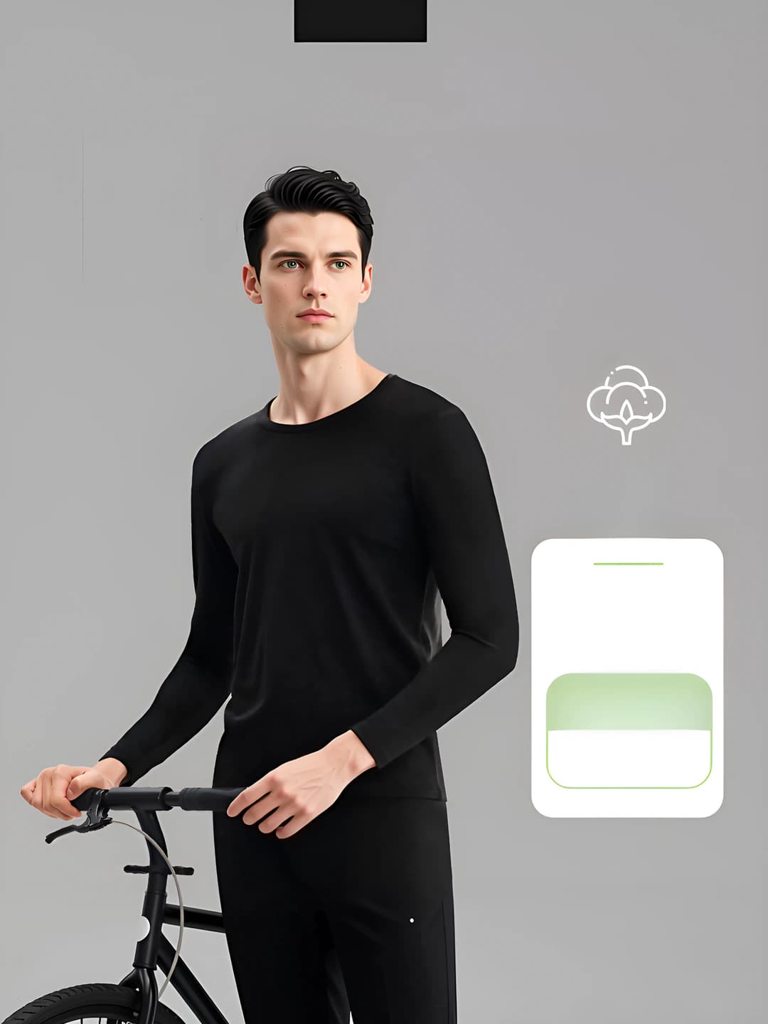 Men's top, black