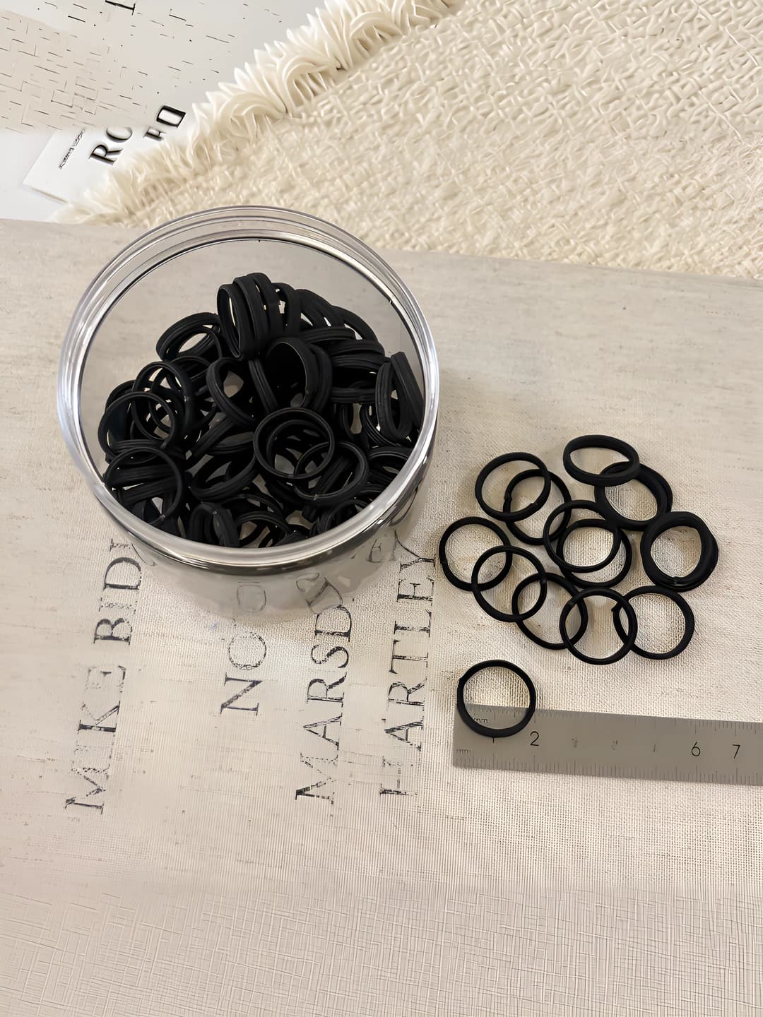 Black flat line small-100 pcs