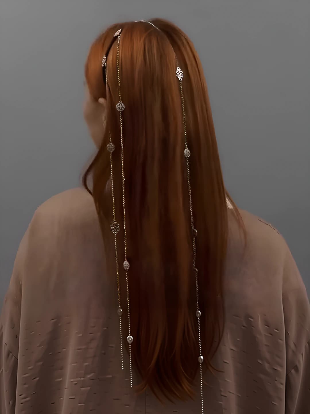 Metal fringe headband