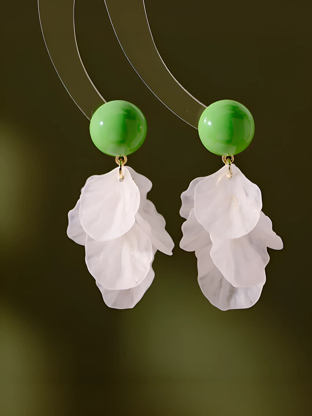 Silver Pin - Green - White