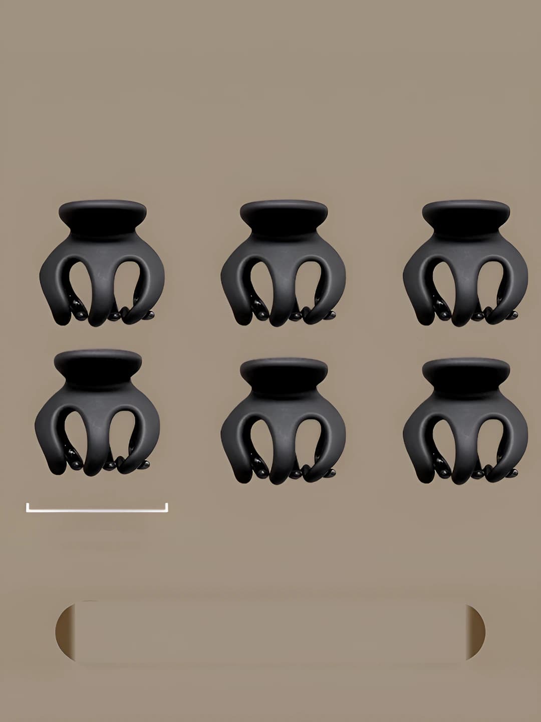 16# Small, matte black, 6 pcs