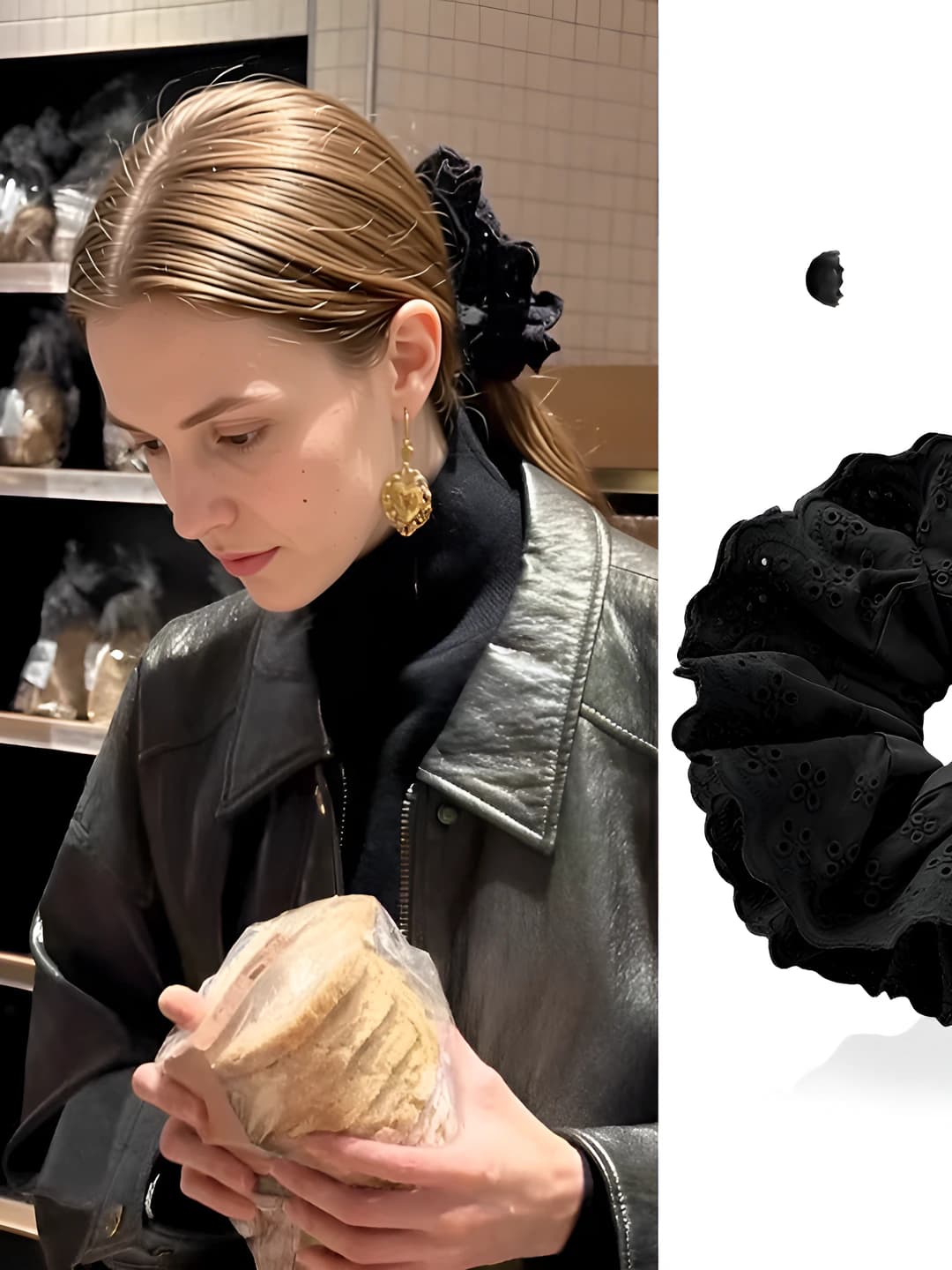 2# Black embroidered lace 12 cm