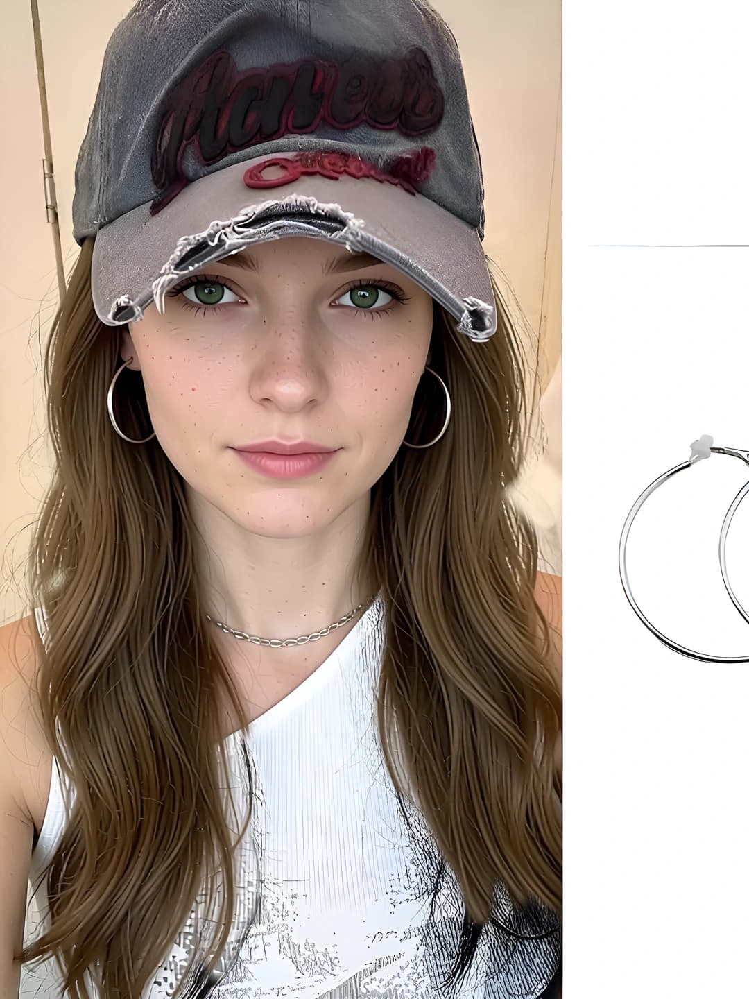 5# Simple hoop earrings 4cm - ear clips