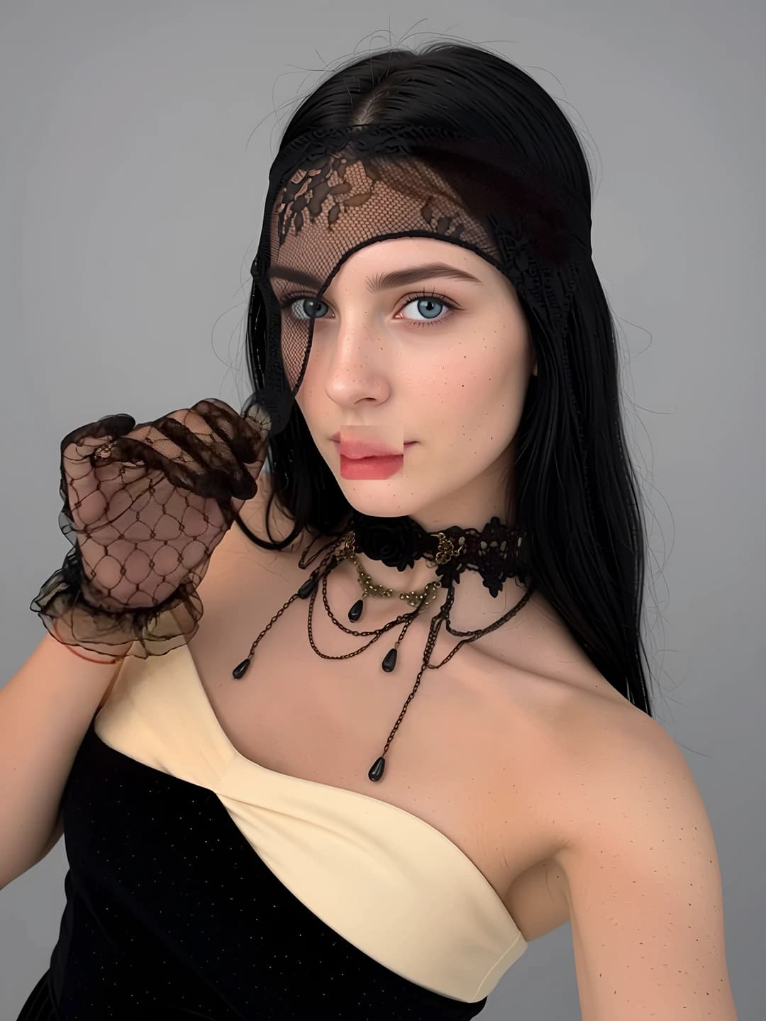 Black gloves