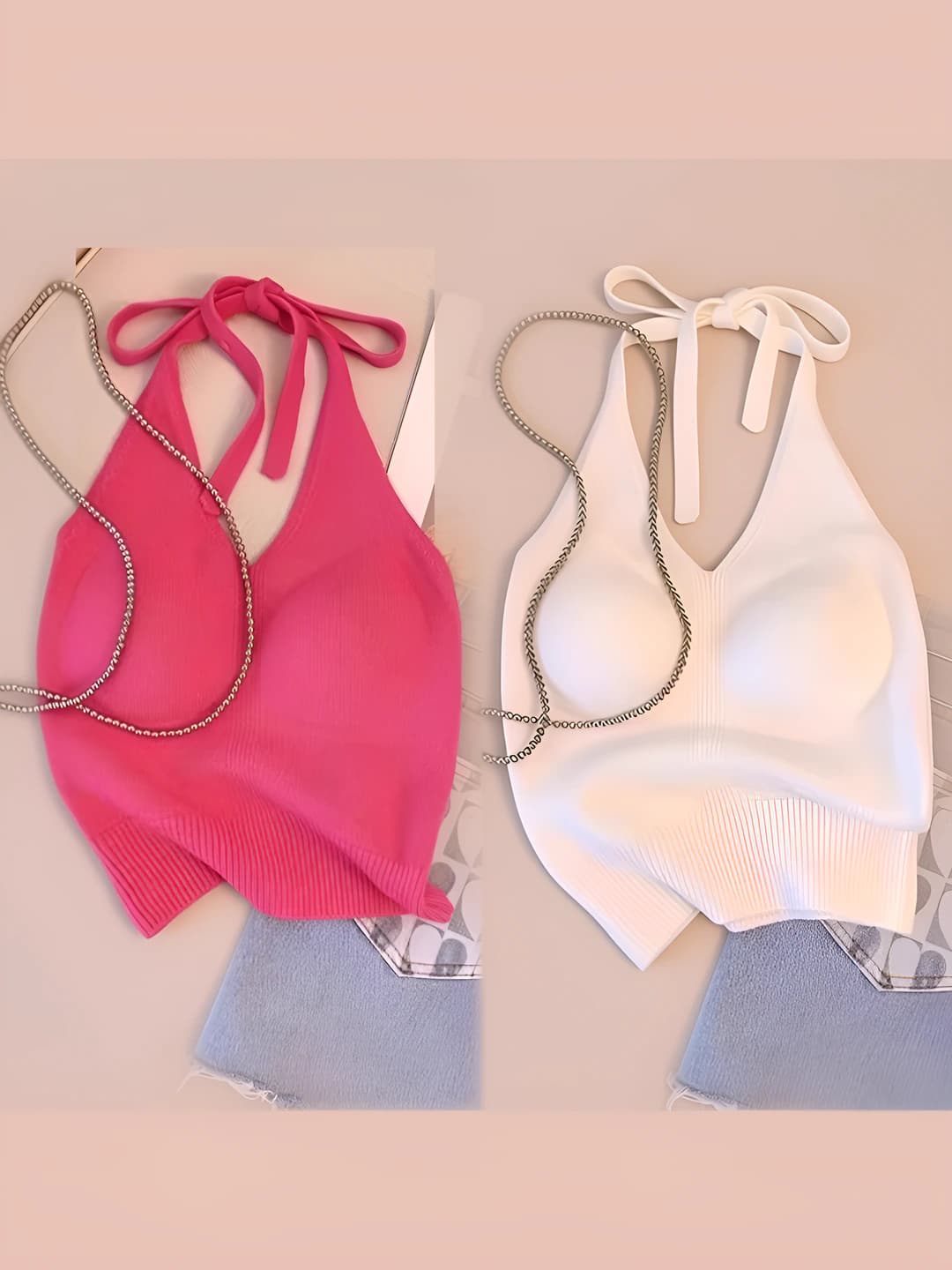 Rose red+White [2 pcs]