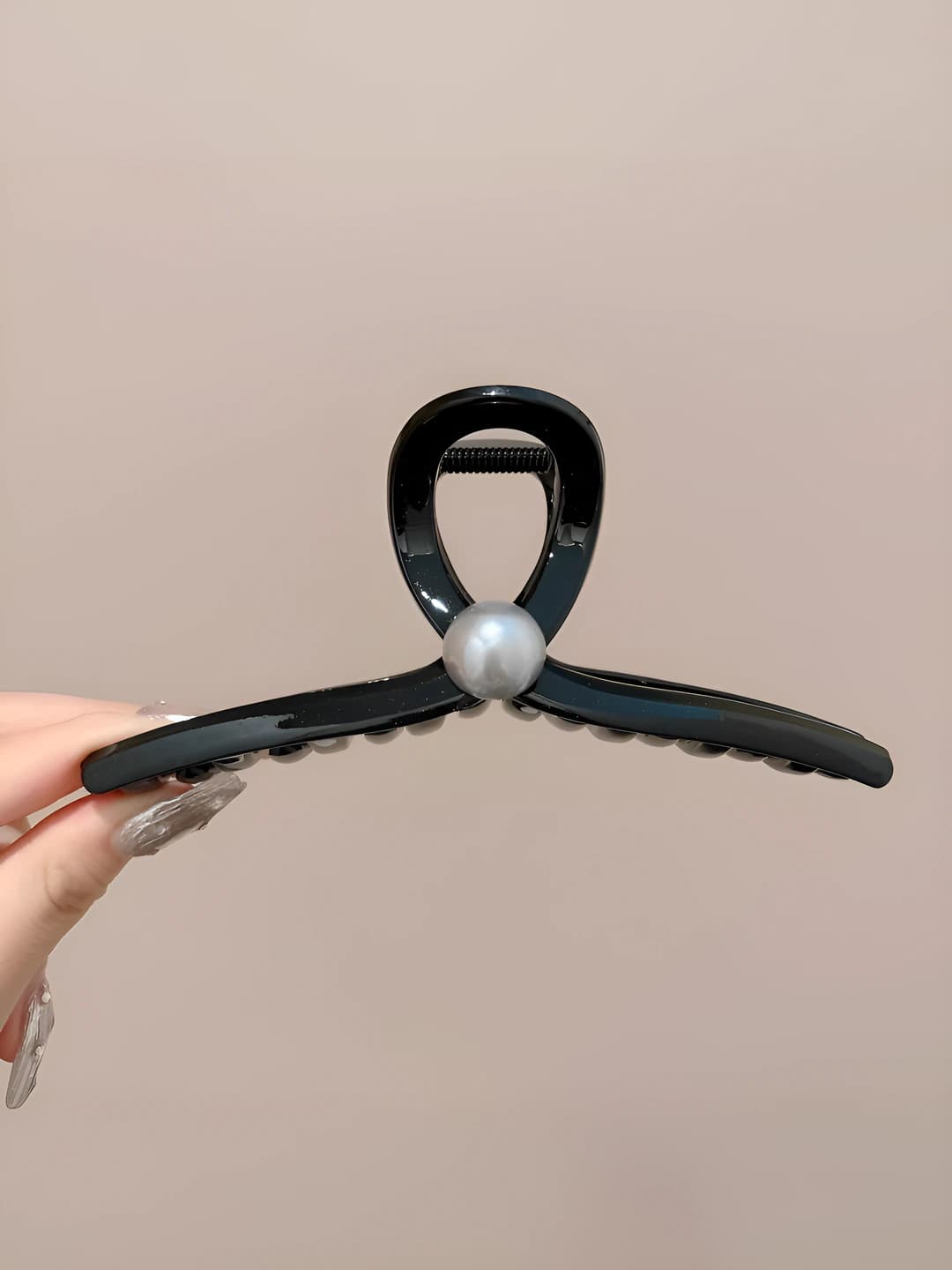 7# Glossy pearl clip 15 cm