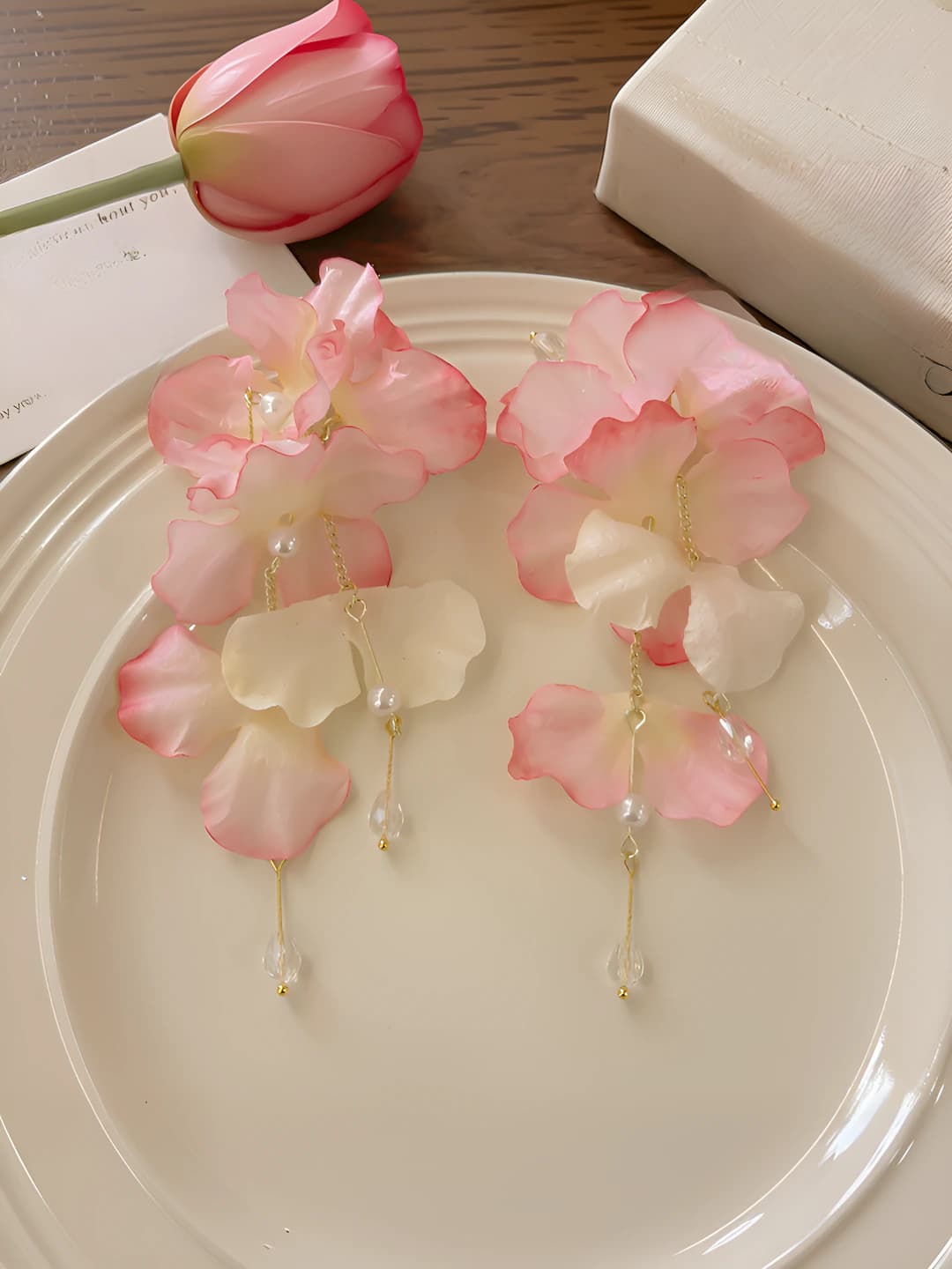 Pushti gulli fransuz quloqcha-9.5CM