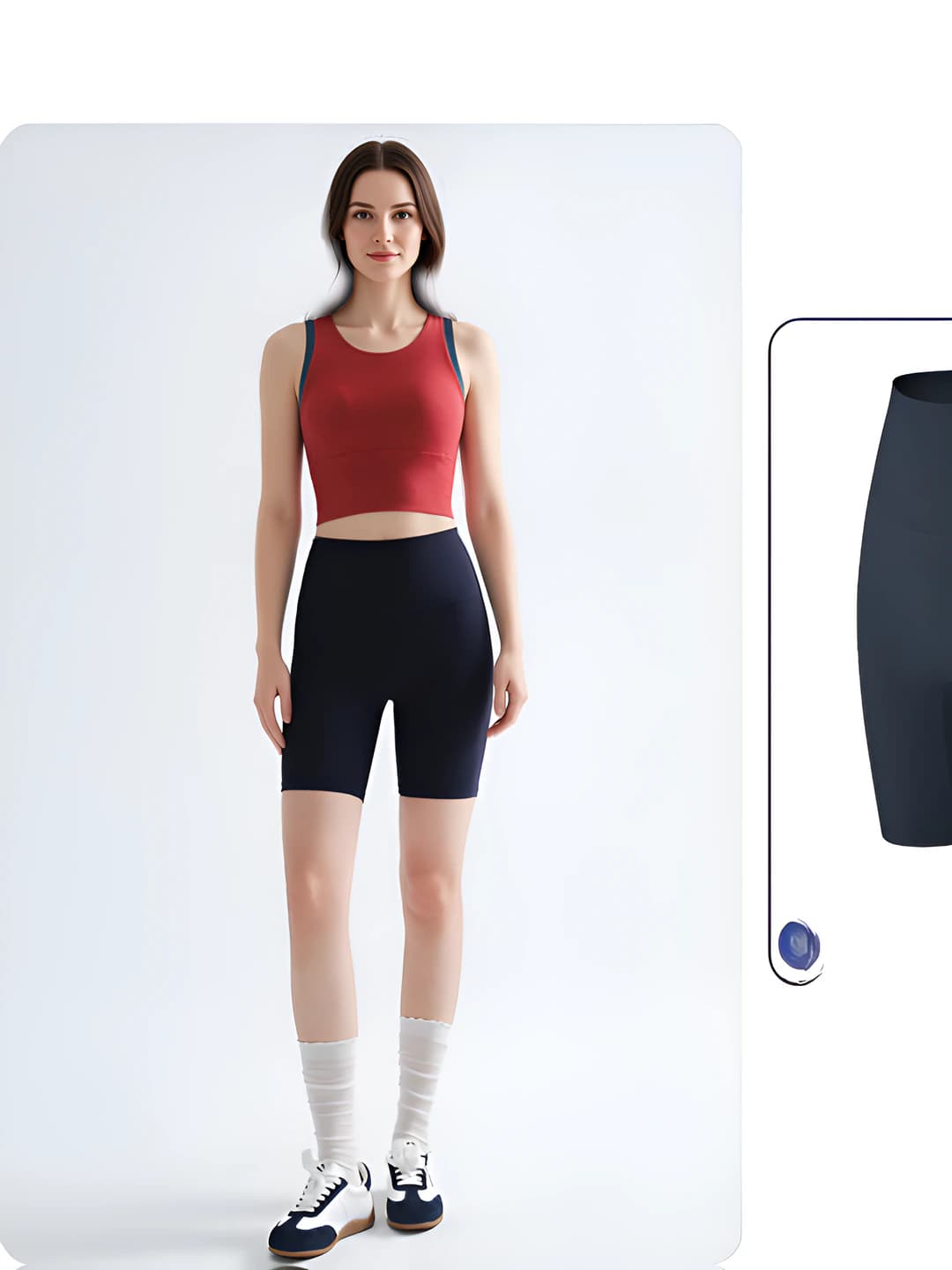 Red (back) + Navy (shorts)