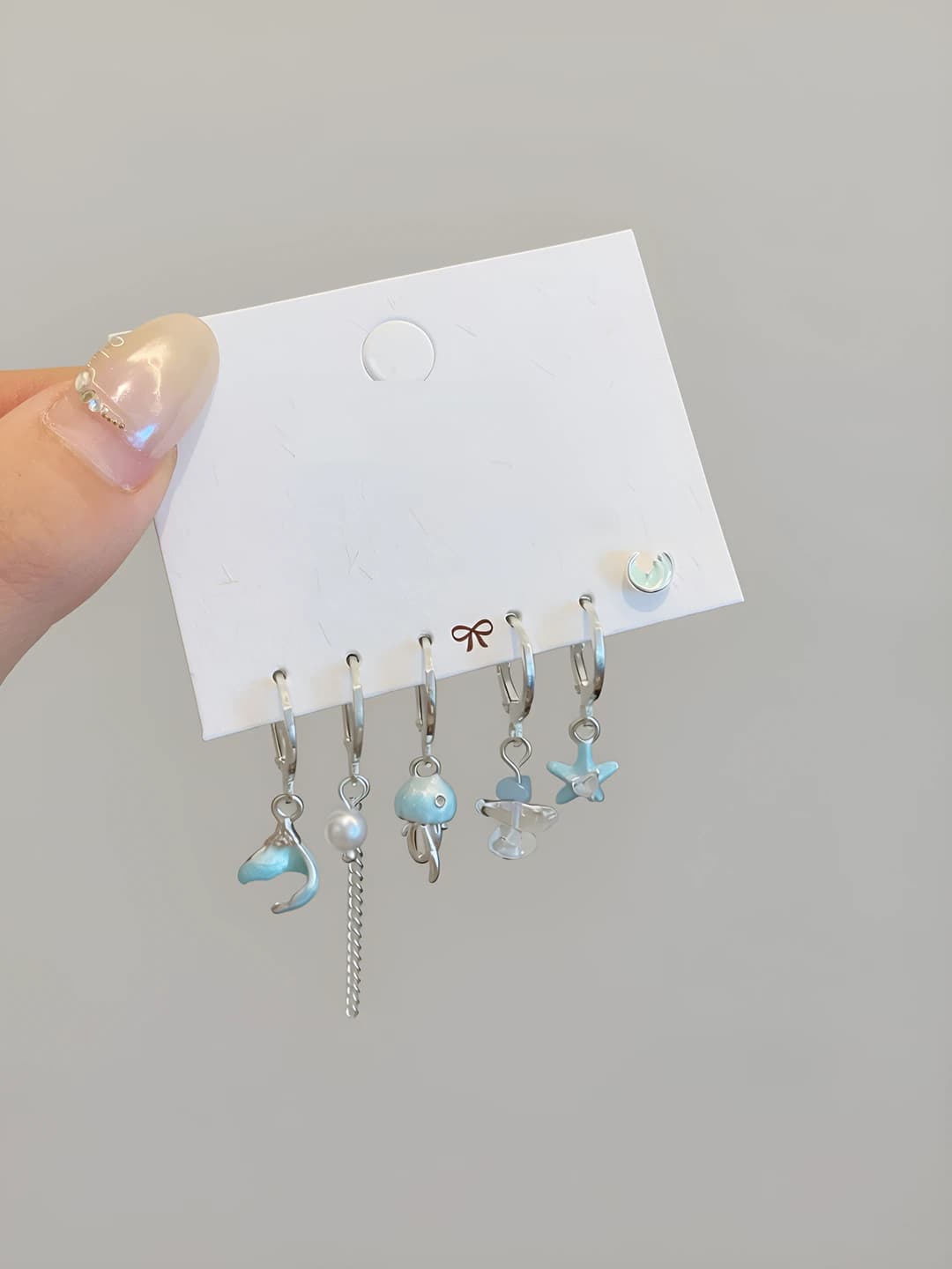 EKT015 Blue Jellyfish Earring