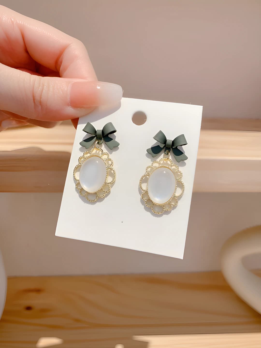 1# Oval eye butterfly earrings
