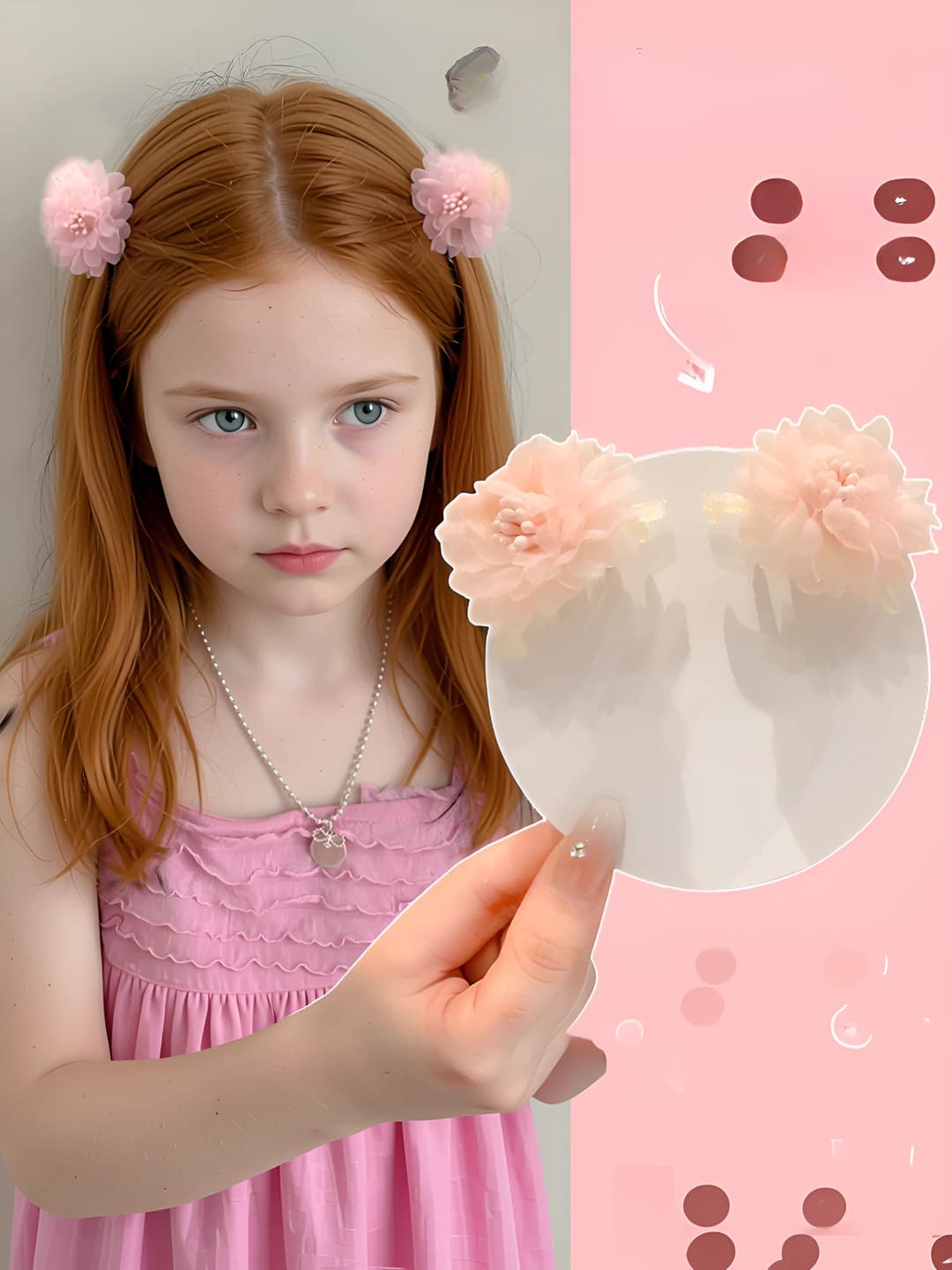 2# Pink pair clip (base ~4.5 cm)