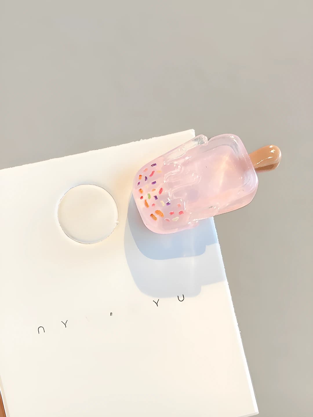 1# Ice cream, pink, 3cm
