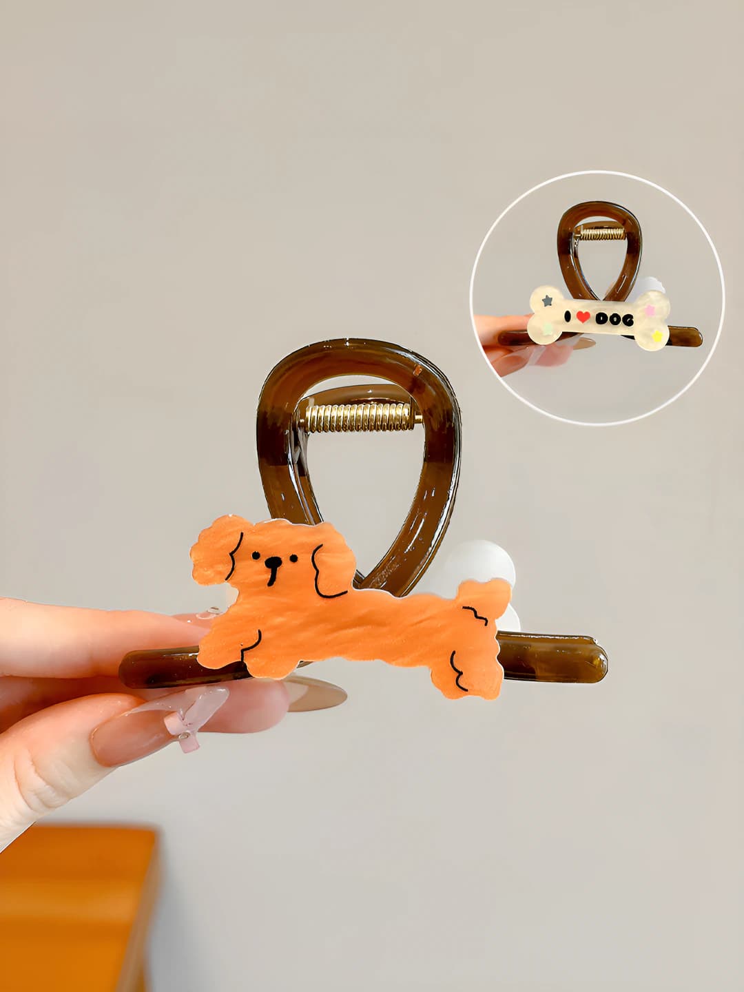 Dog & bone clip 8 cm
