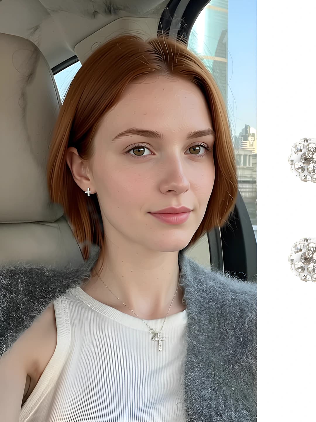 3# Diamond ball stud 6mm pair