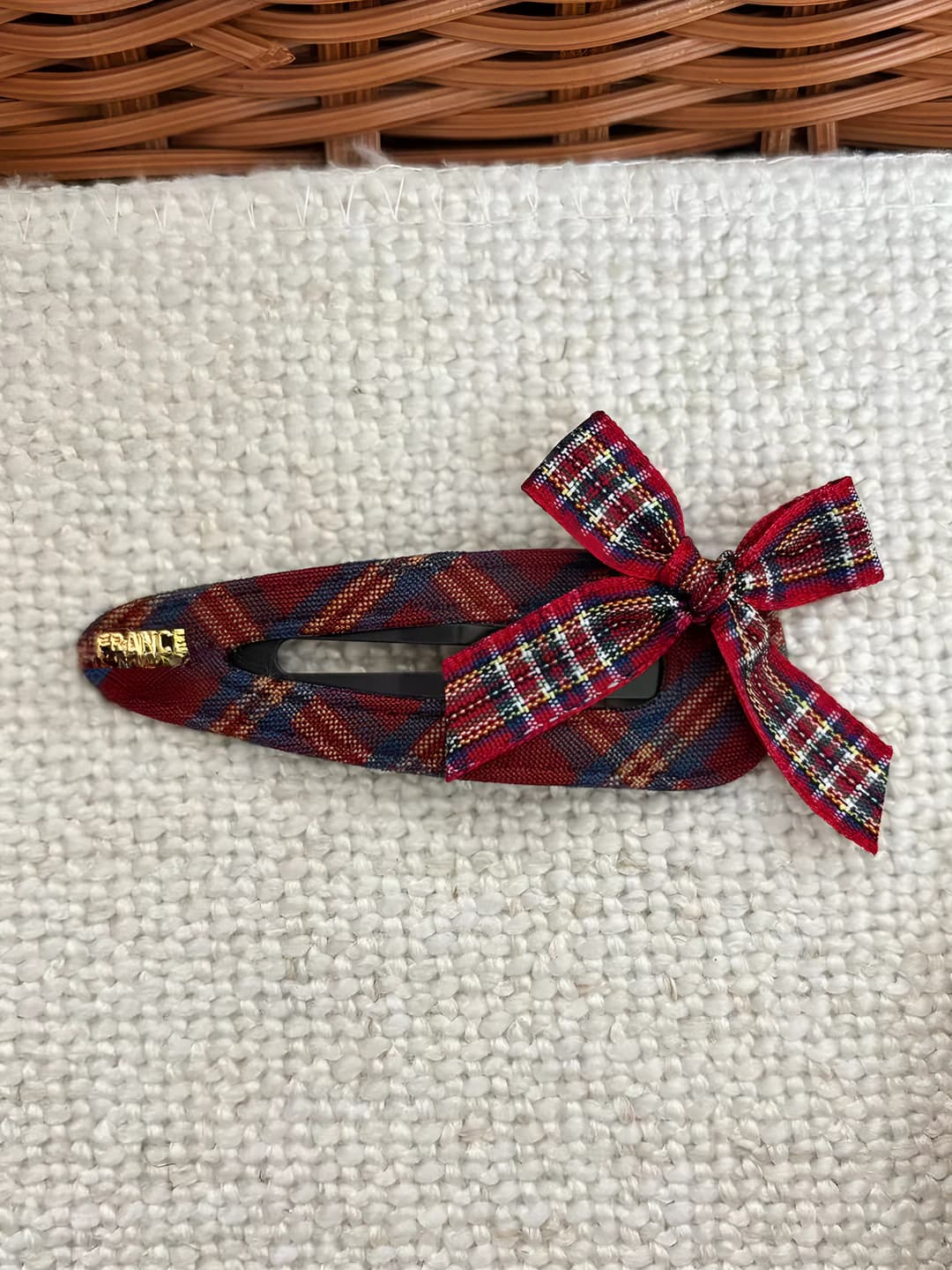 Red plaid bow