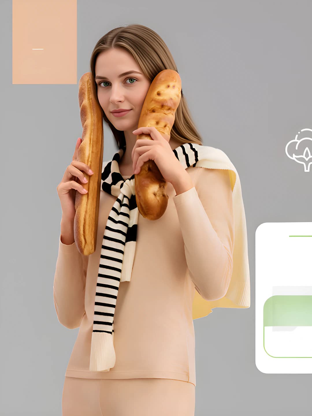 Women's top, apricot