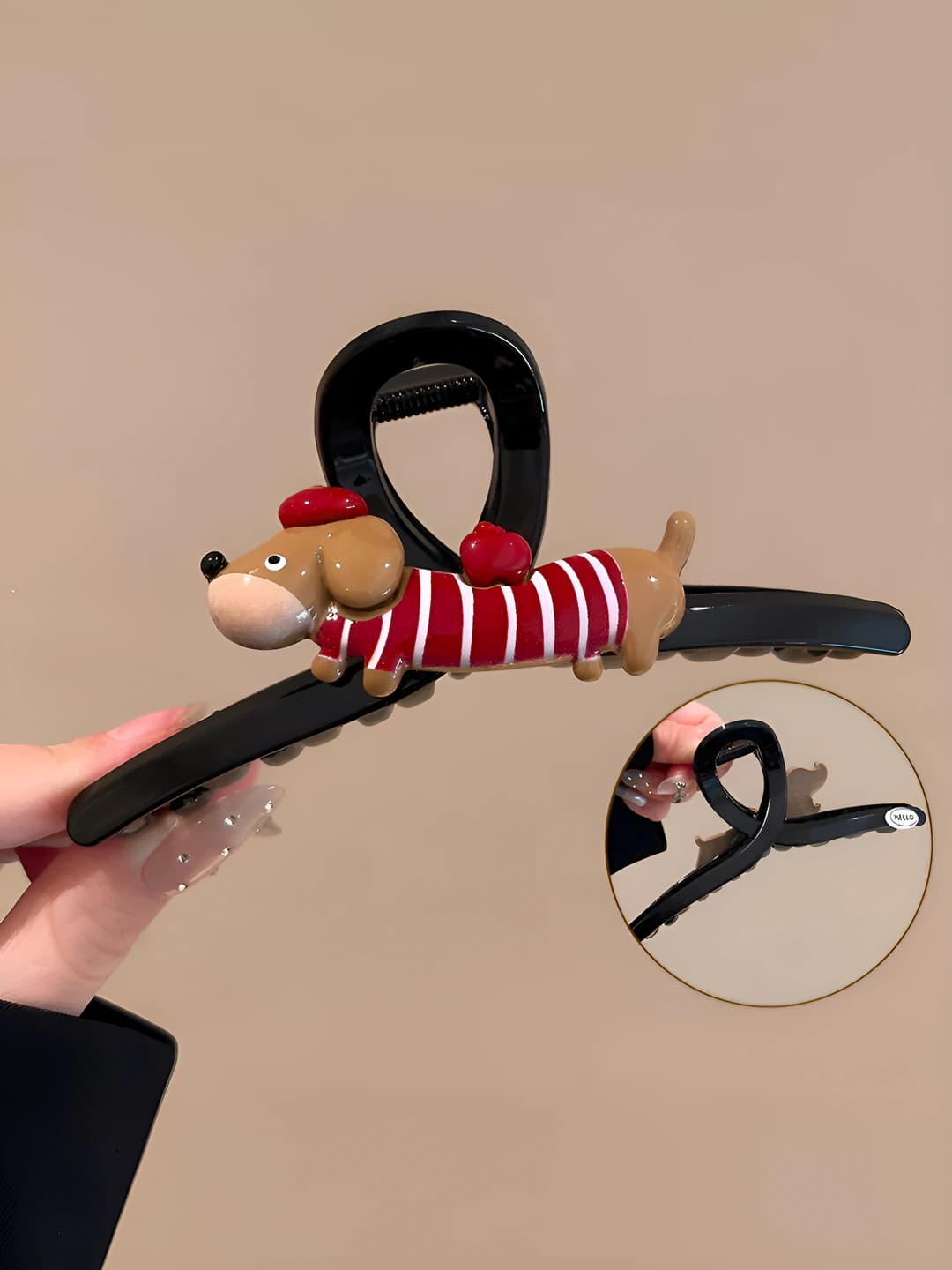 2# Qizil rangli dachshund soch qisqich ~13 sm