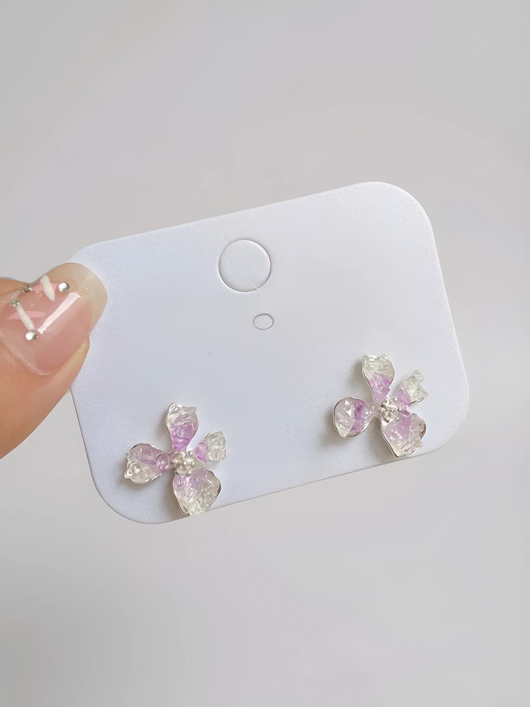 Purple crystal flower